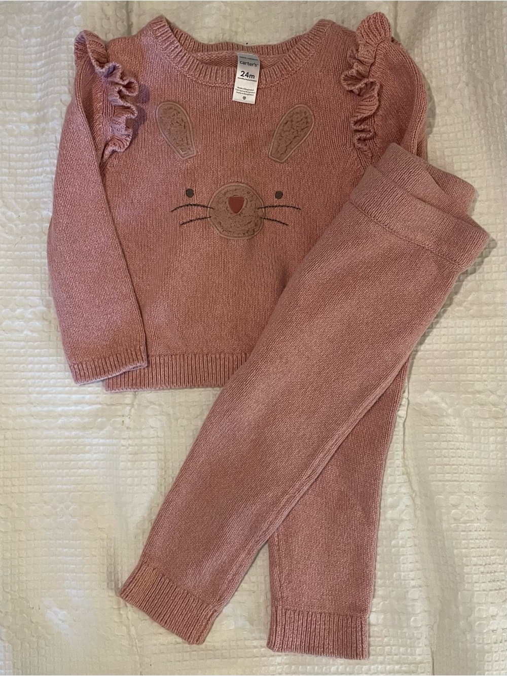 Carters Sweater and Pants Cat Set 24M